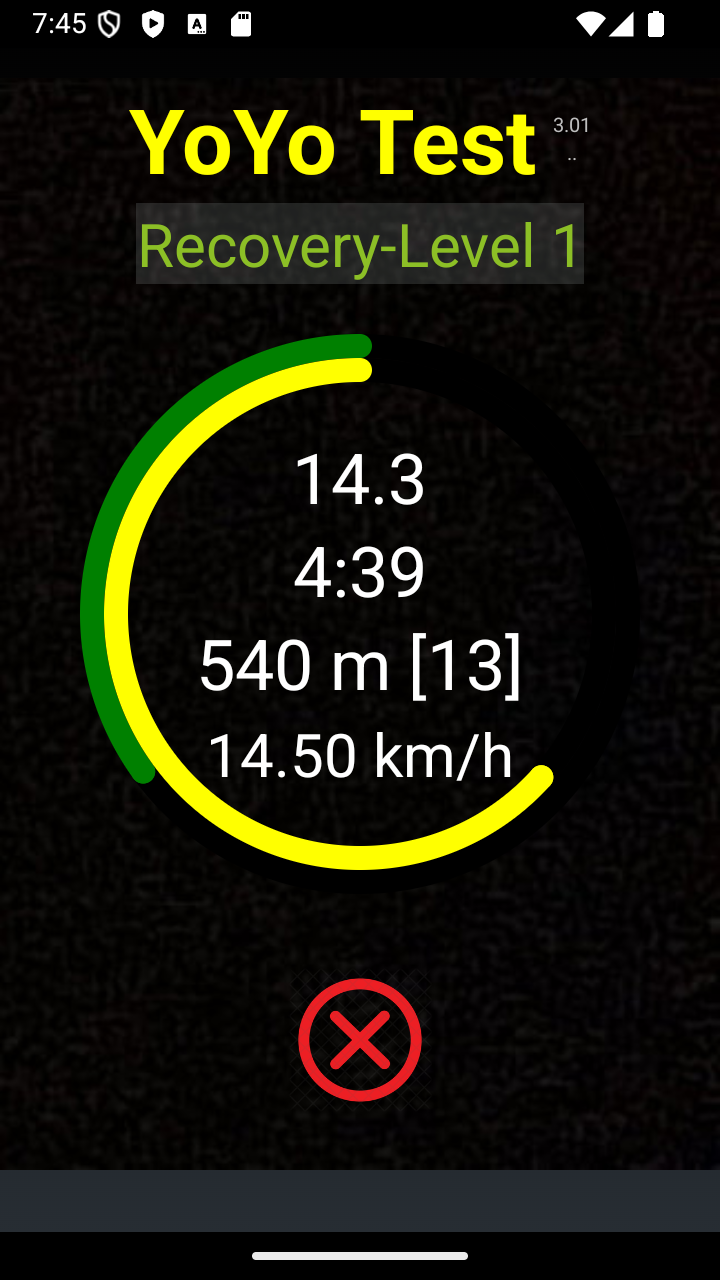 Yo-Yo Intermittent Test Screenshot2