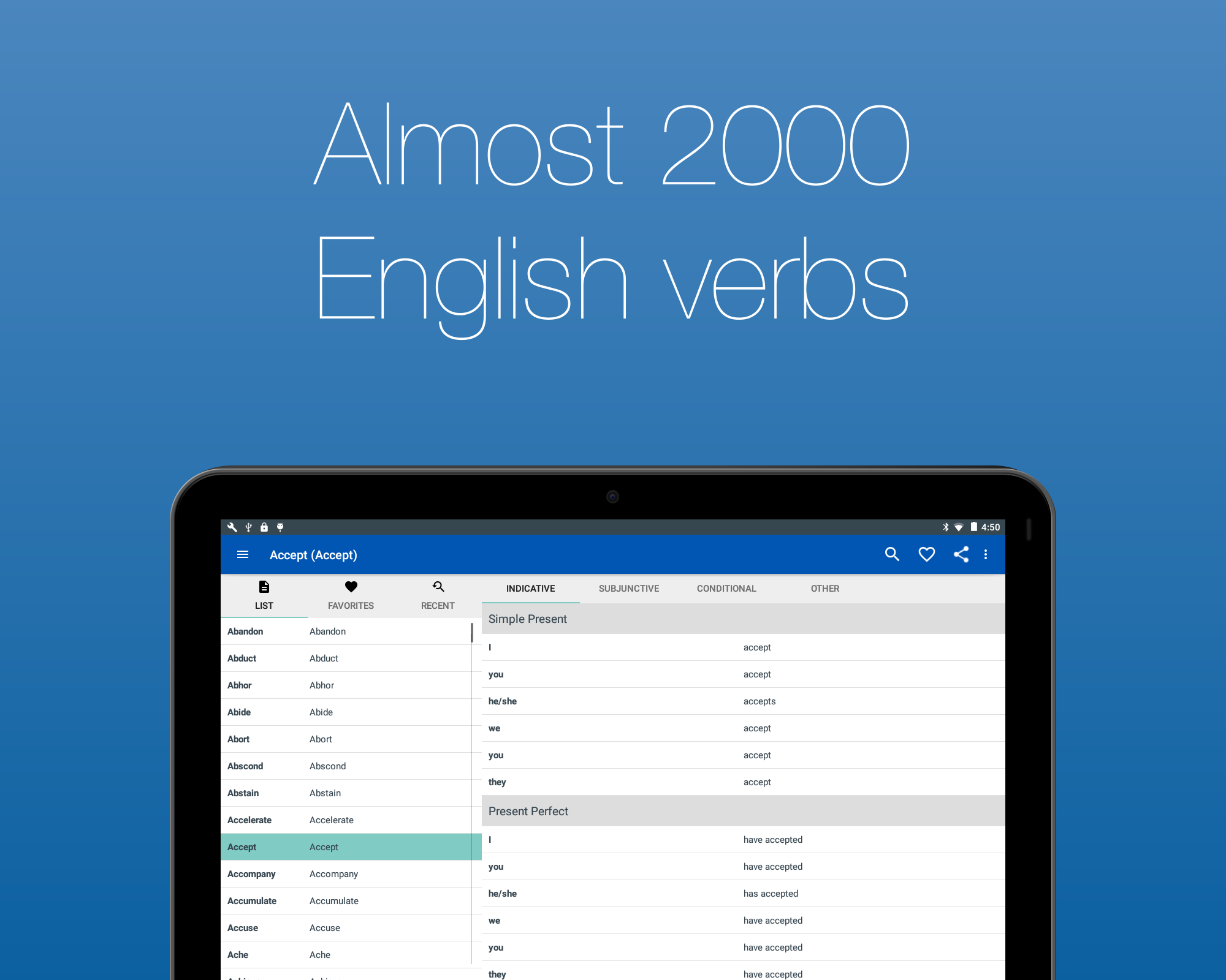 English Verb Conjugator Screenshot13