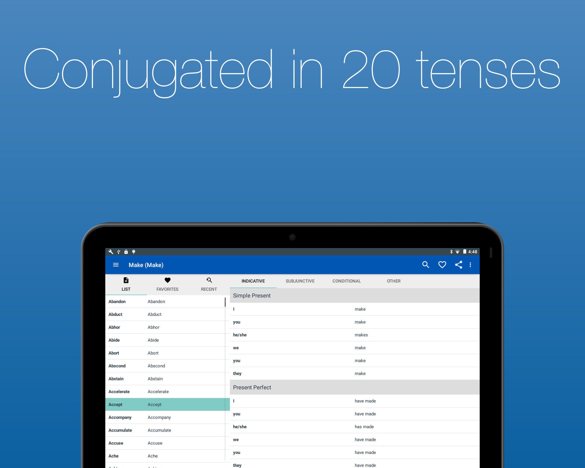 English Verb Conjugator Screenshot15