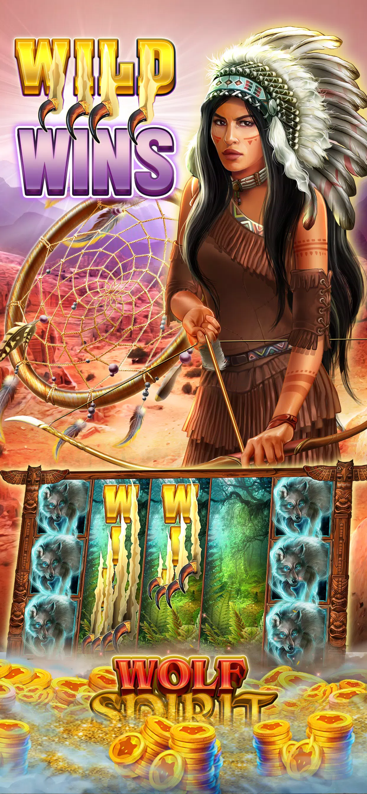 Wolf Moon Casino Slots Screenshot1