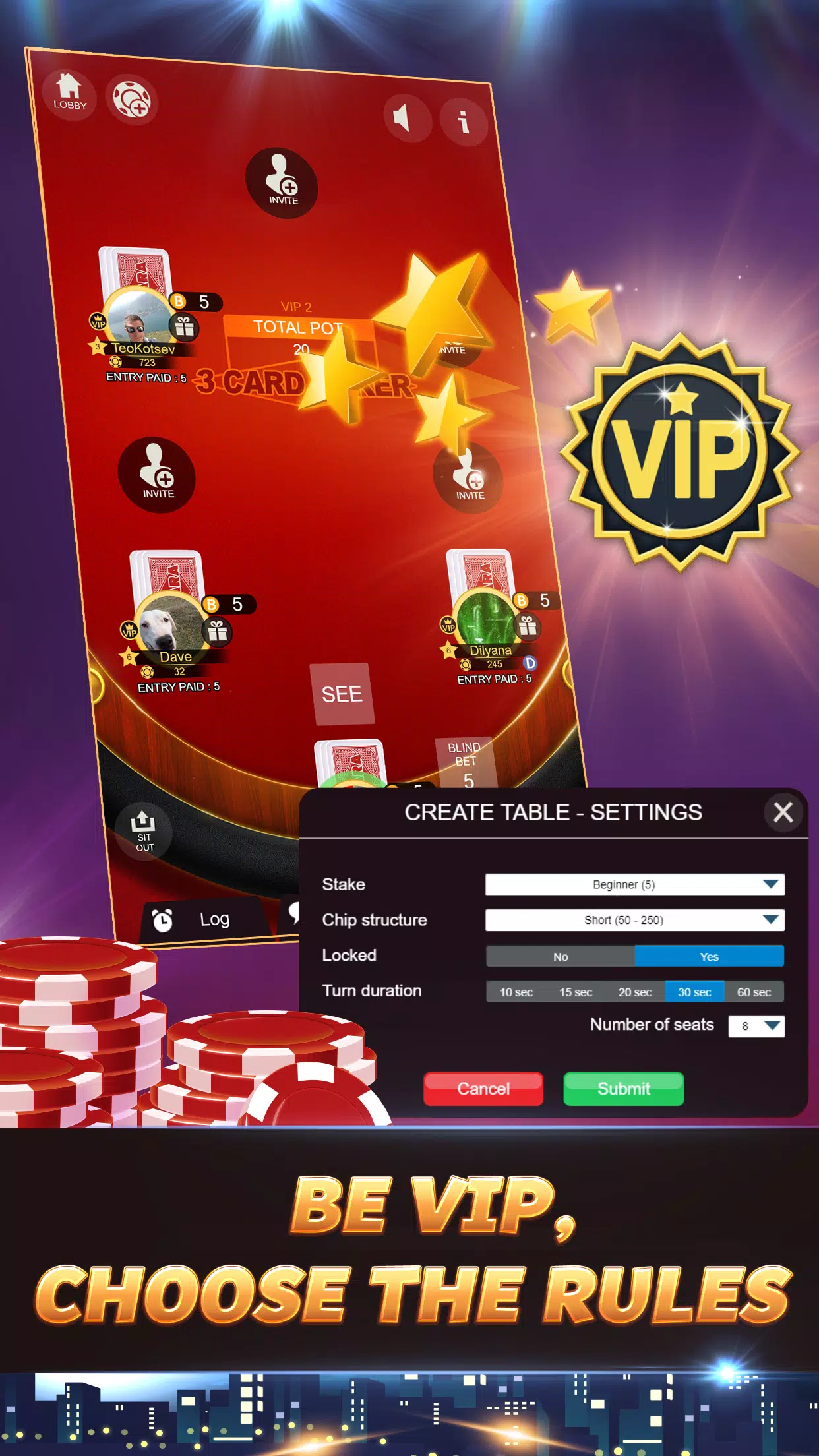 Svara 3 Card Poker Card Game Screenshot1