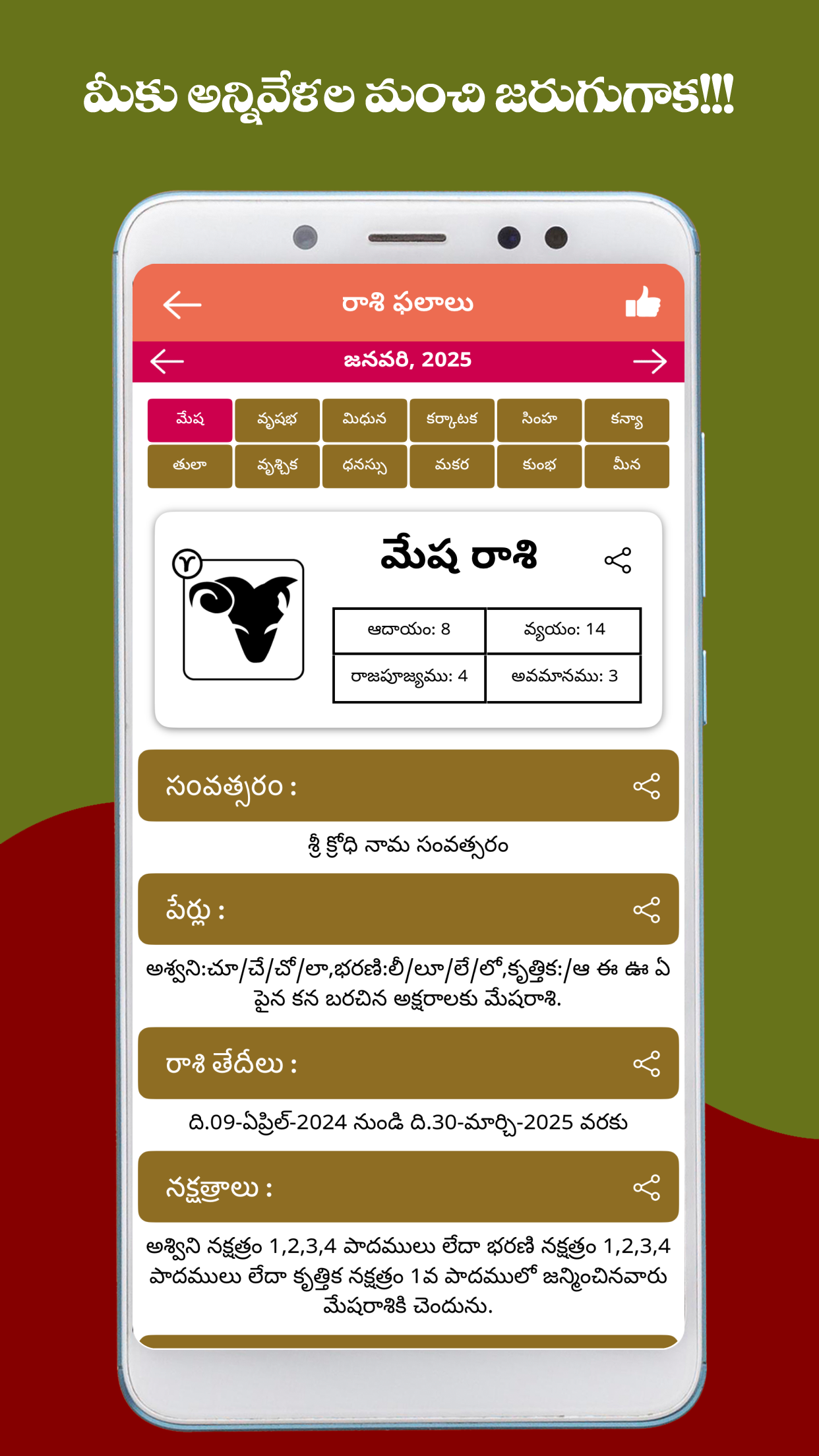 Telugu Calendar 2025 - తెలుగు Screenshot4