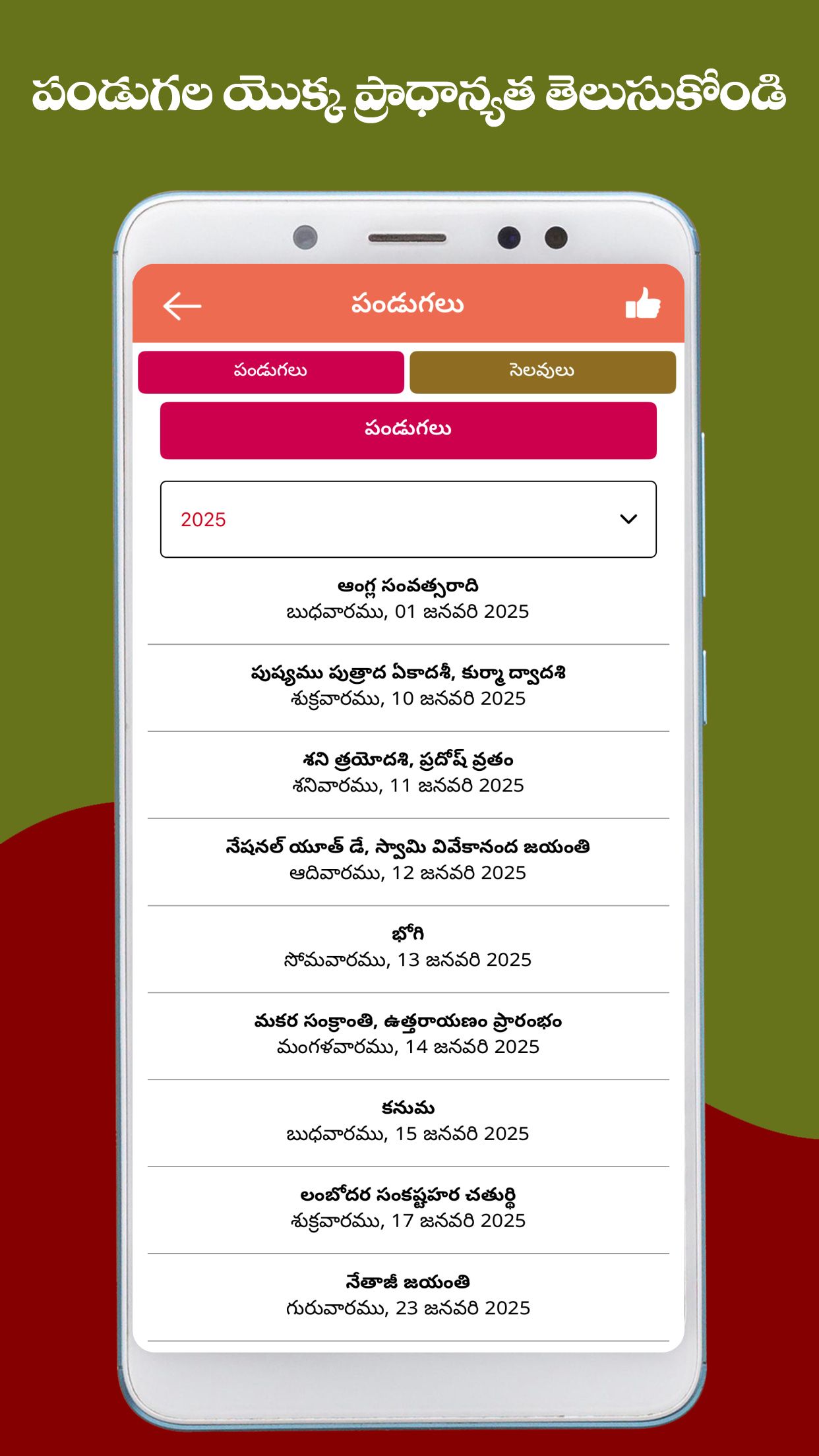 Telugu Calendar 2025 - తెలుగు Screenshot5