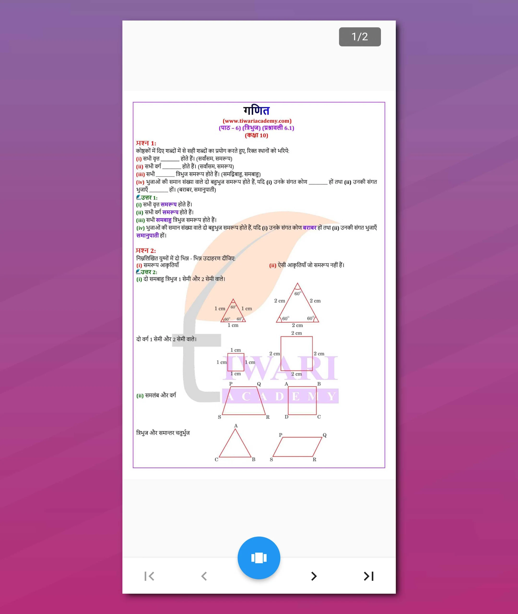 Class 10 Maths Guide in Hindi Screenshot22