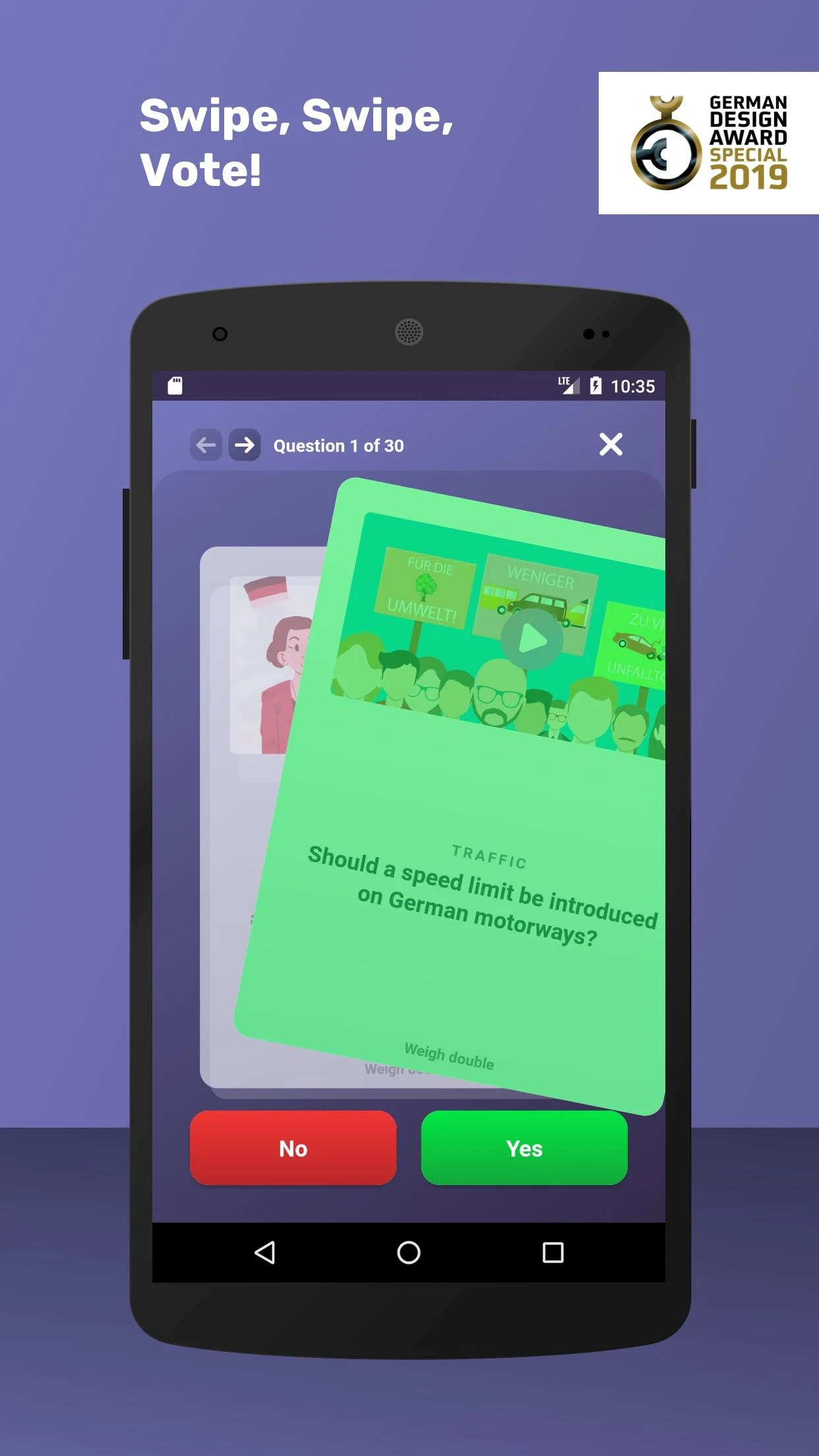 VoteSwiper - Find your party a Screenshot1