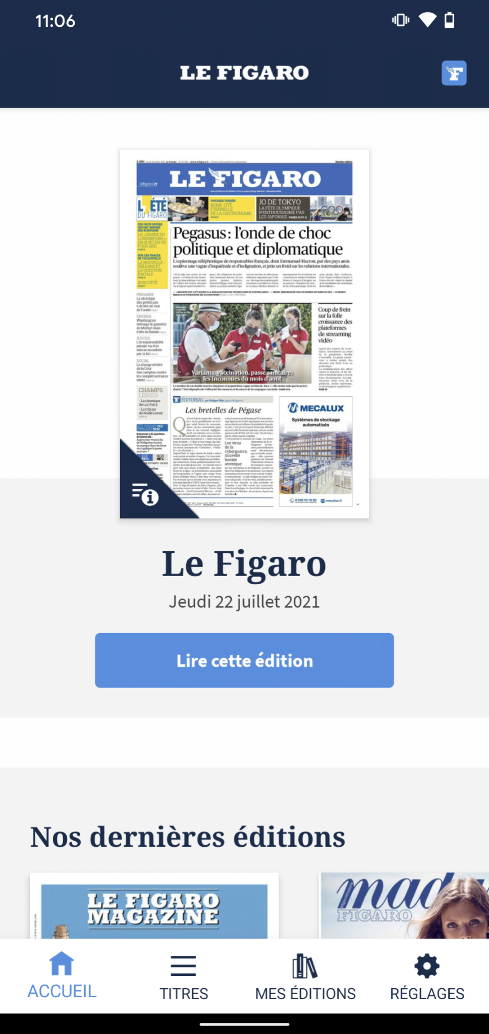 Kiosque Figaro: Journal Screenshot1