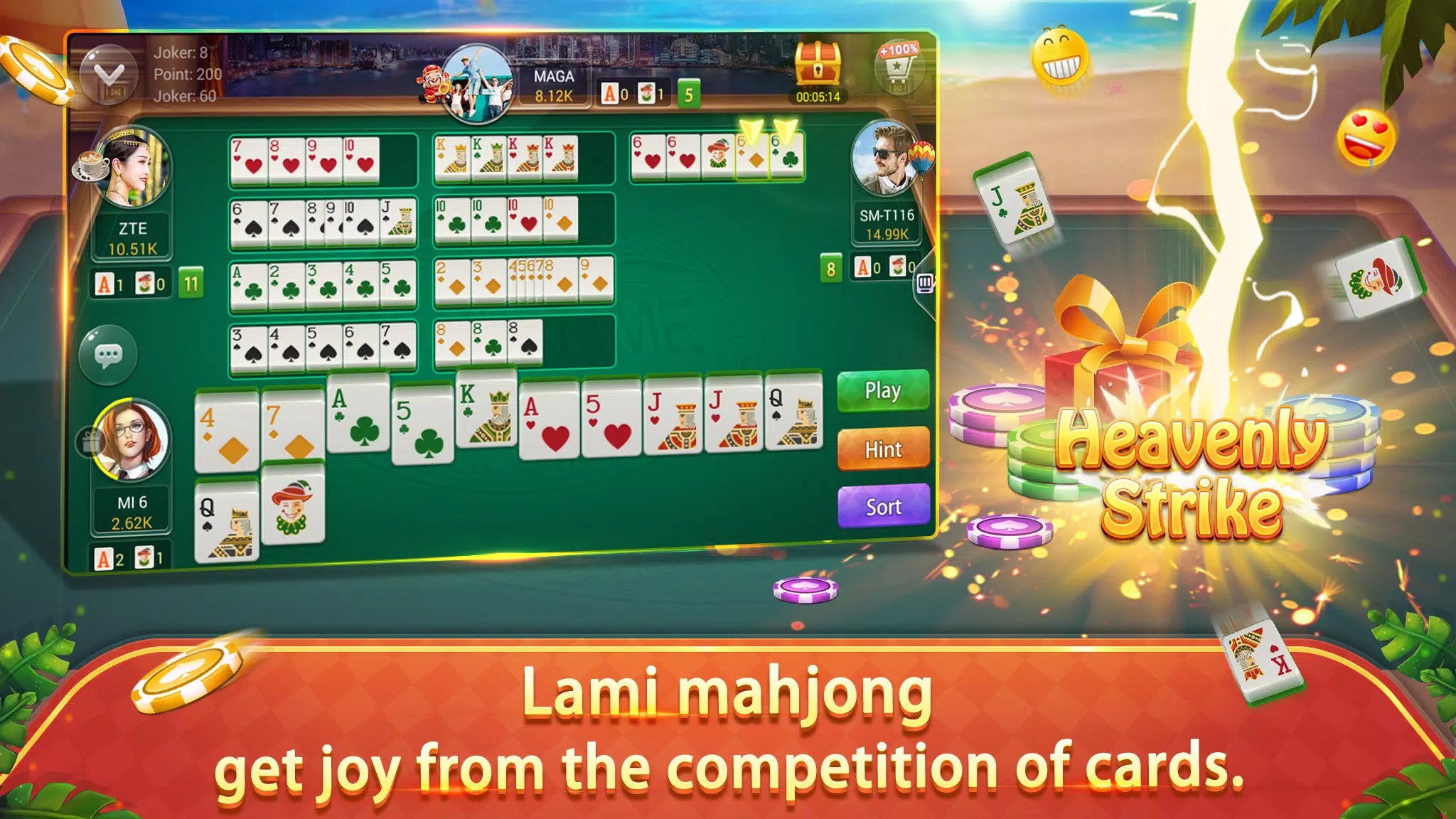 Gin Rummy Lami mahjong Texas Screenshot1