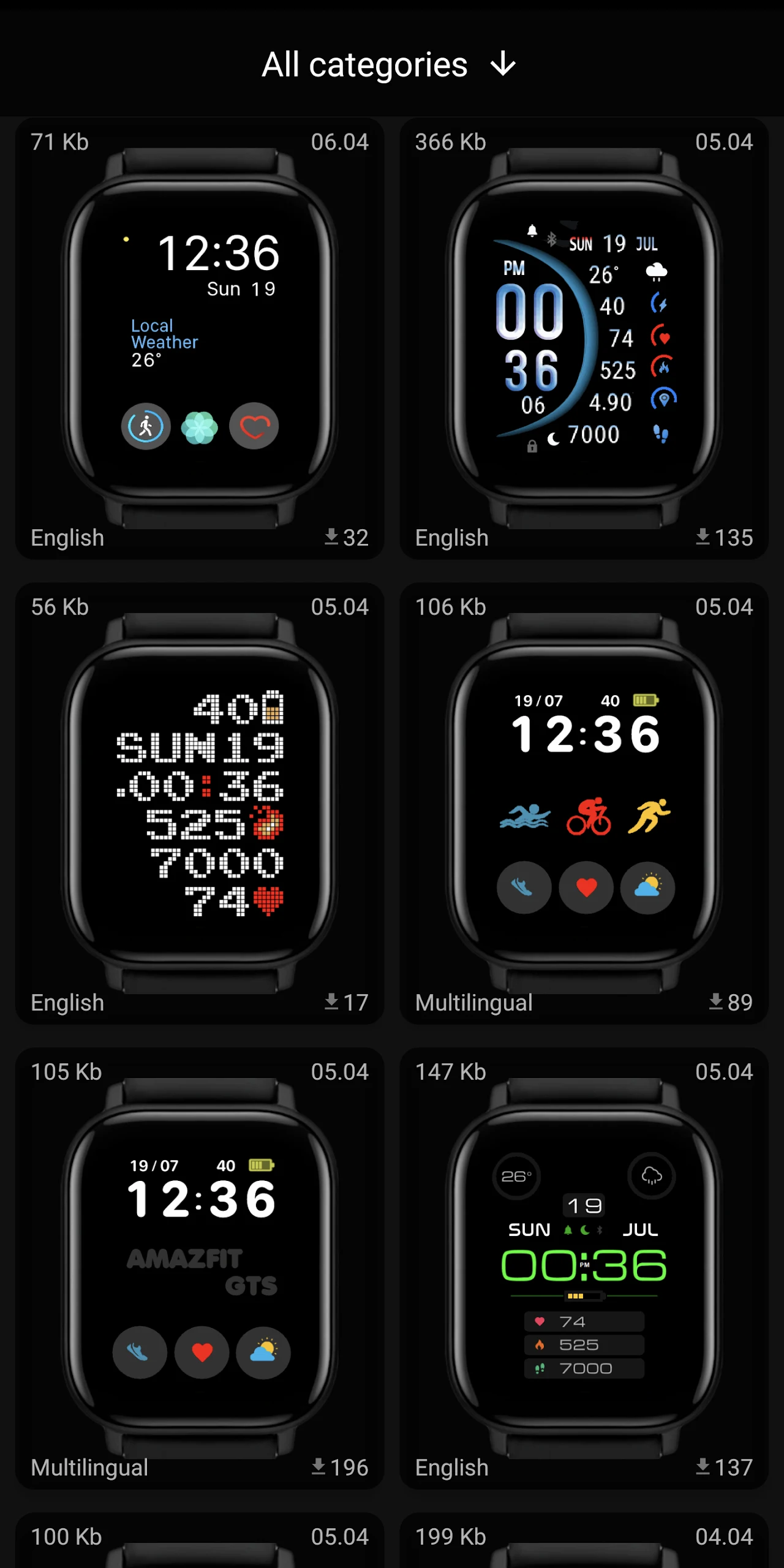 Amazfit GTS 2 WatchFaces Screenshot2