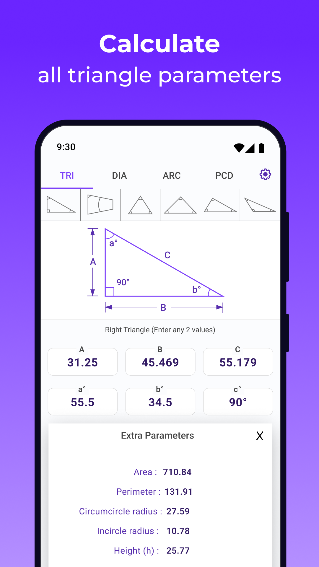 Angle Finder - Trig Calculator Screenshot3