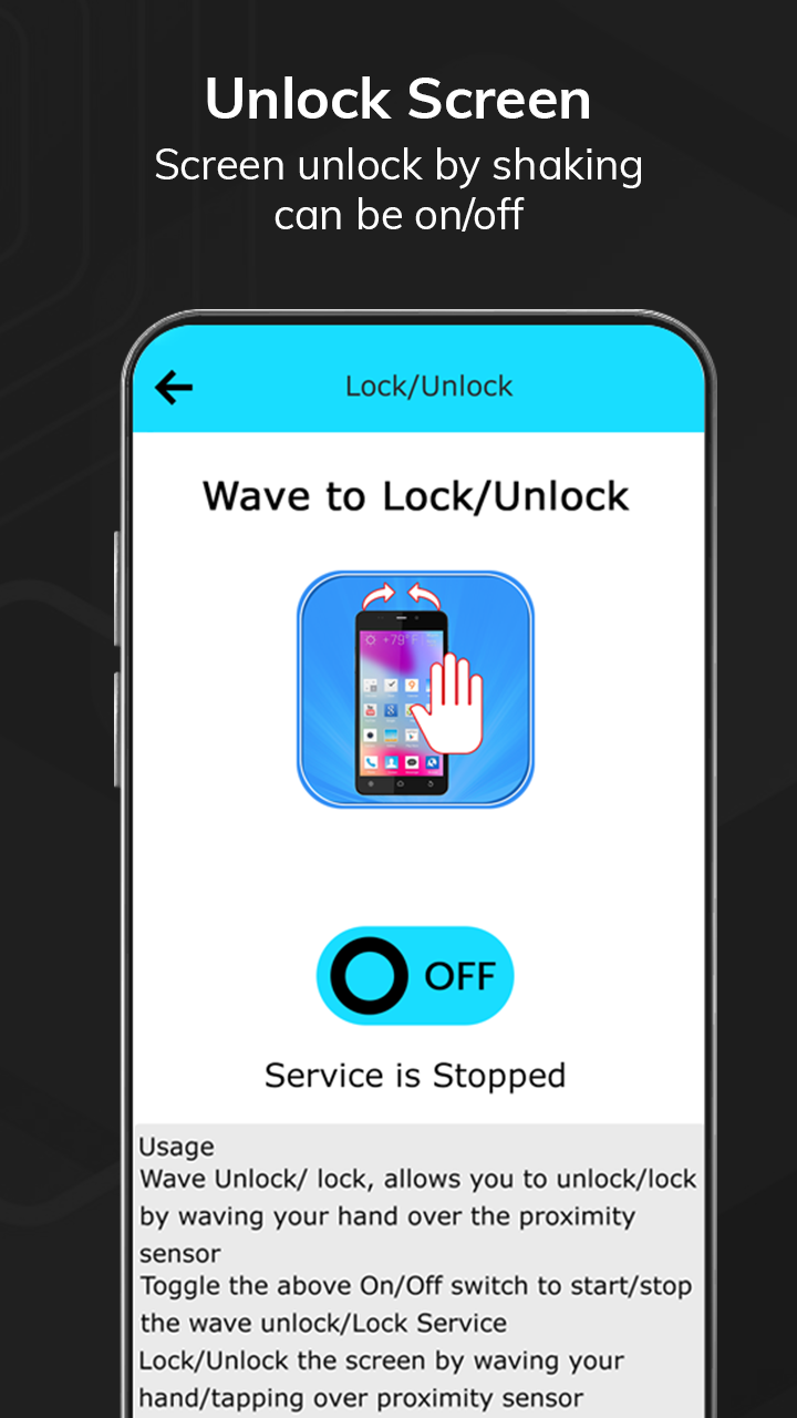 Wave to Lock/Unlock Screen Screenshot5