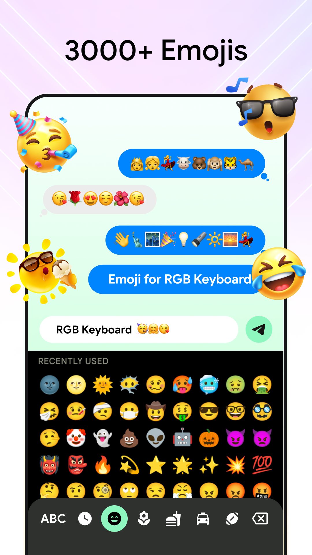 Neon Led Keyboard: Emoji, Font Screenshot4