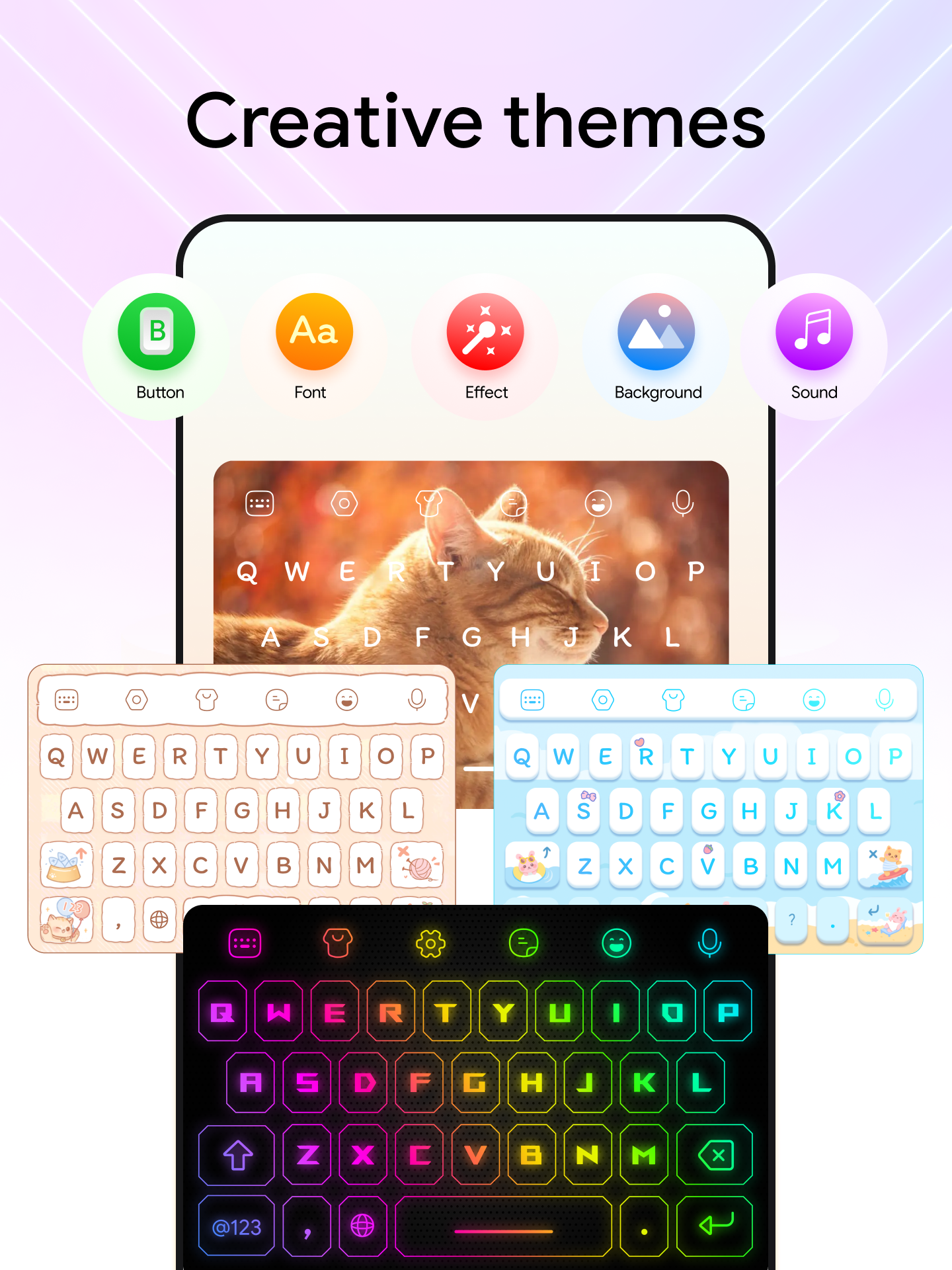 Neon Led Keyboard: Emoji, Font Screenshot3