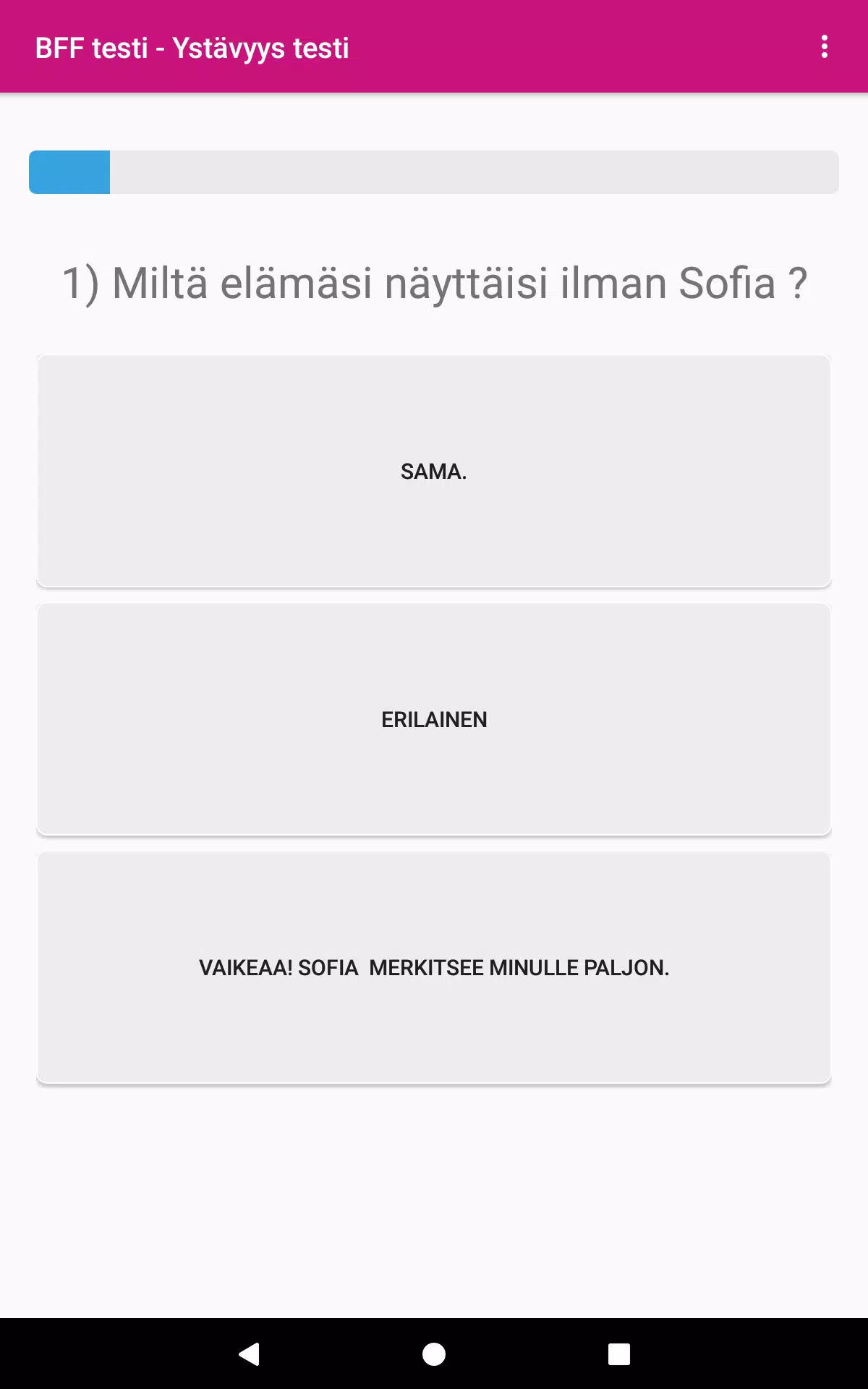 BFF testi : Kysely ystäville Screenshot7