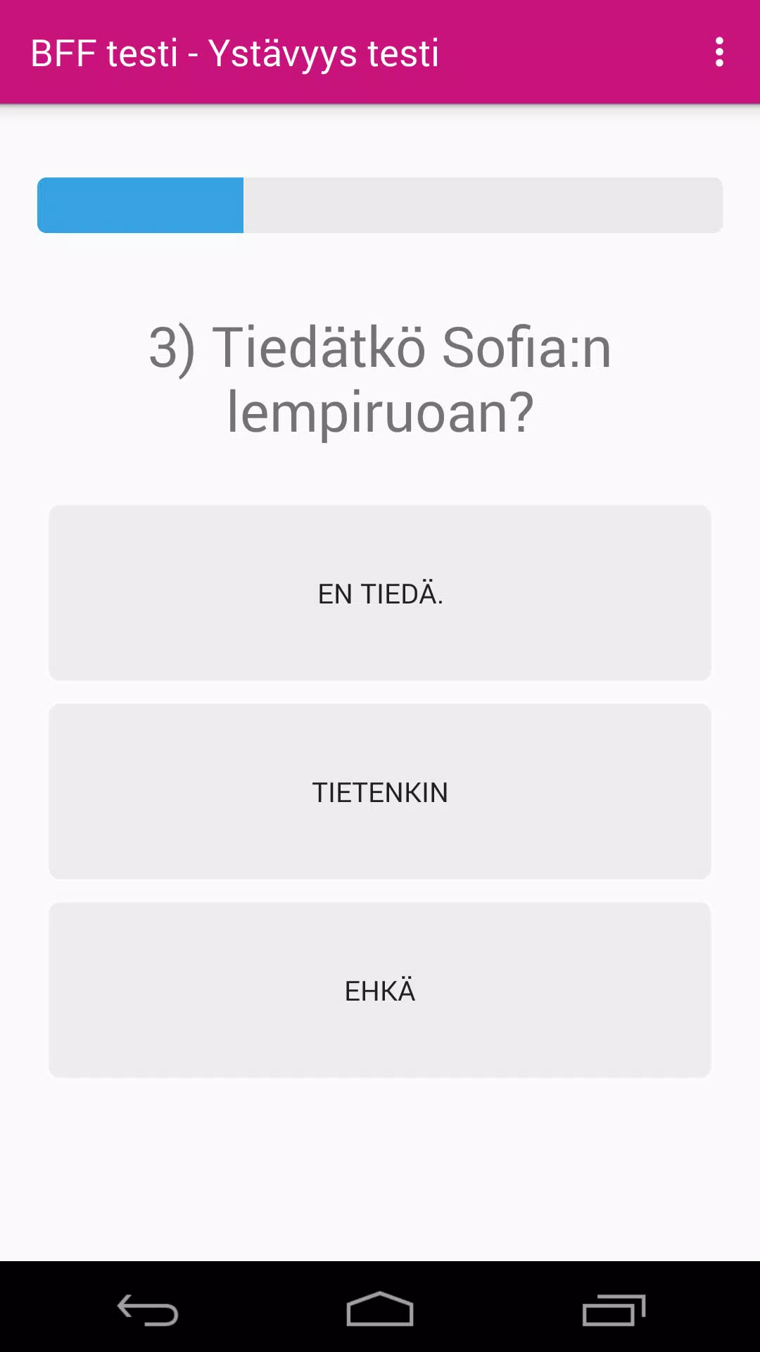 BFF testi : Kysely ystäville Screenshot4