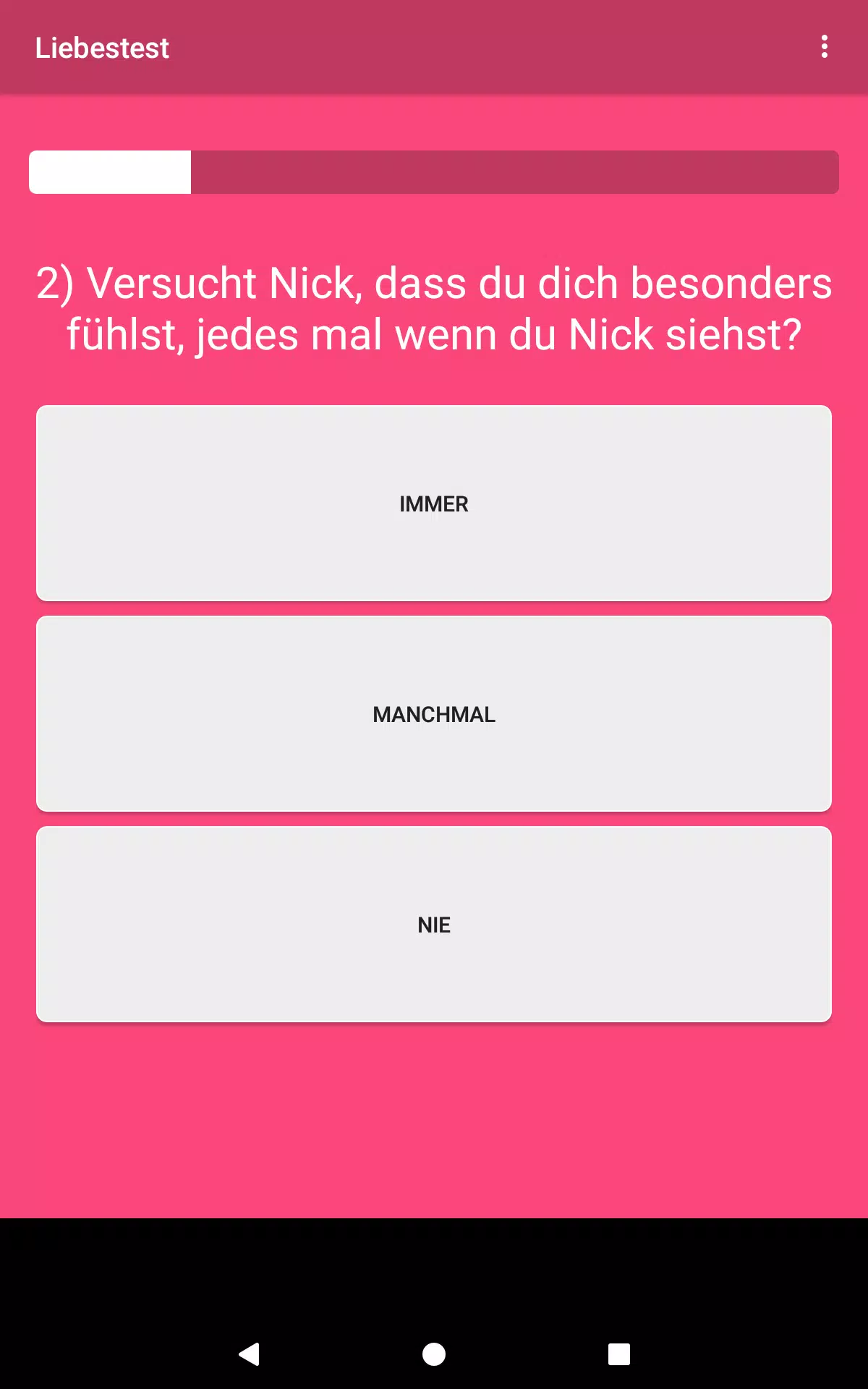 Liebes Test - Liebe Quiz Screenshot2