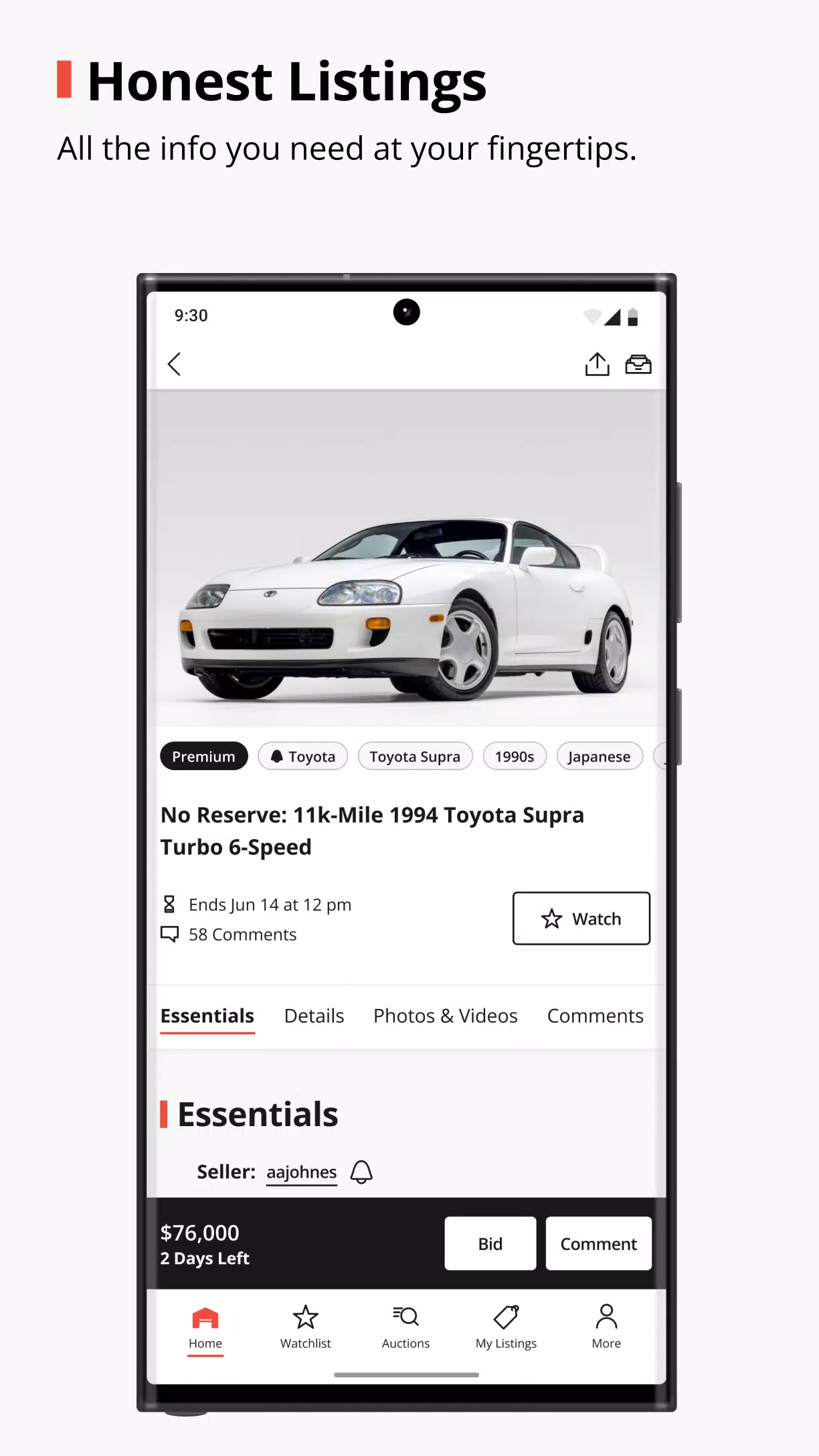 Bring a Trailer Auctions Screenshot2