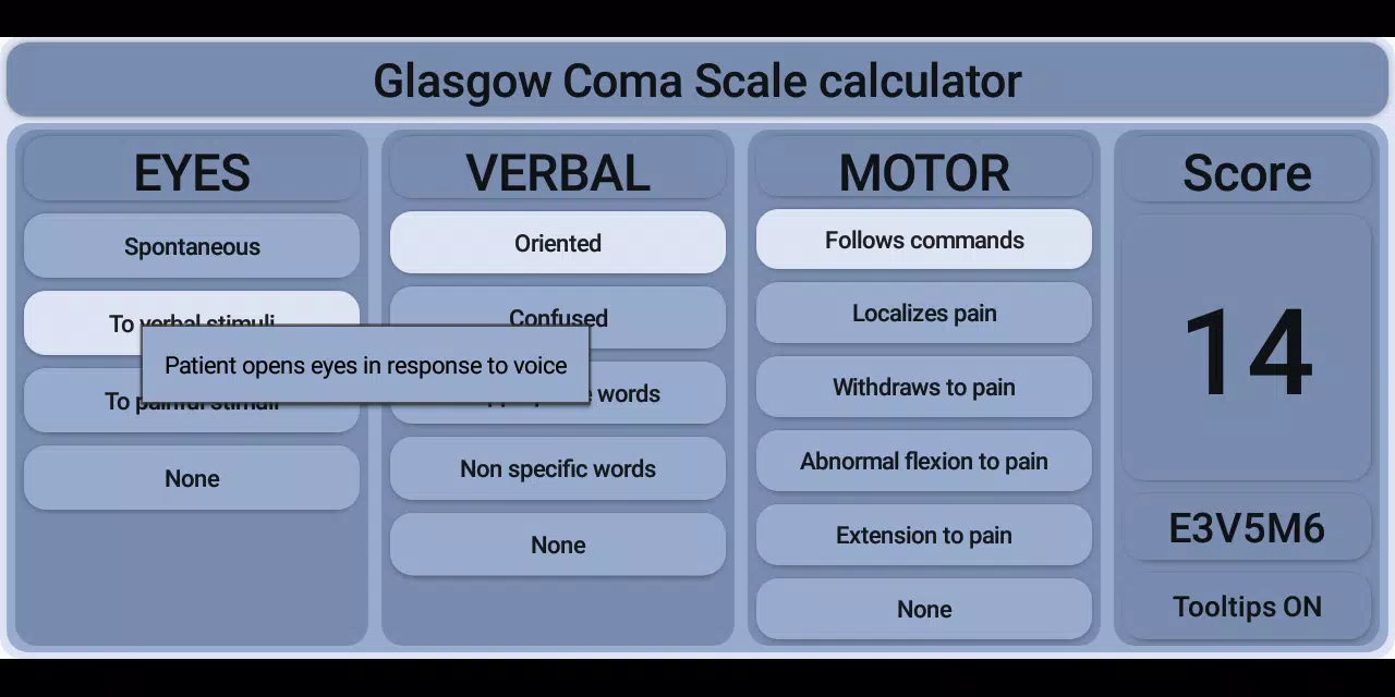 Glasgow Coma Scale Screenshot1
