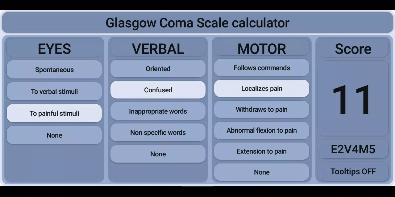 Glasgow Coma Scale Screenshot3