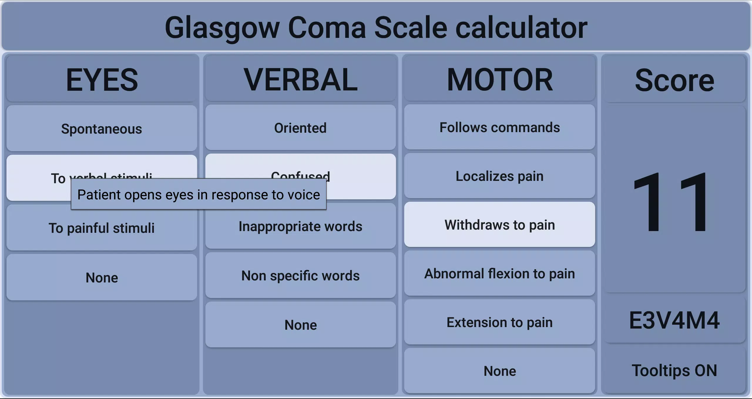 Glasgow Coma Scale Screenshot6
