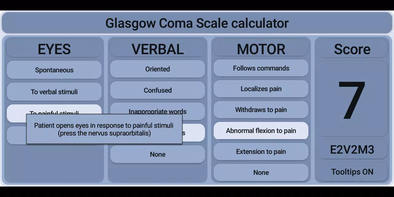 Glasgow Coma Scale Screenshot2