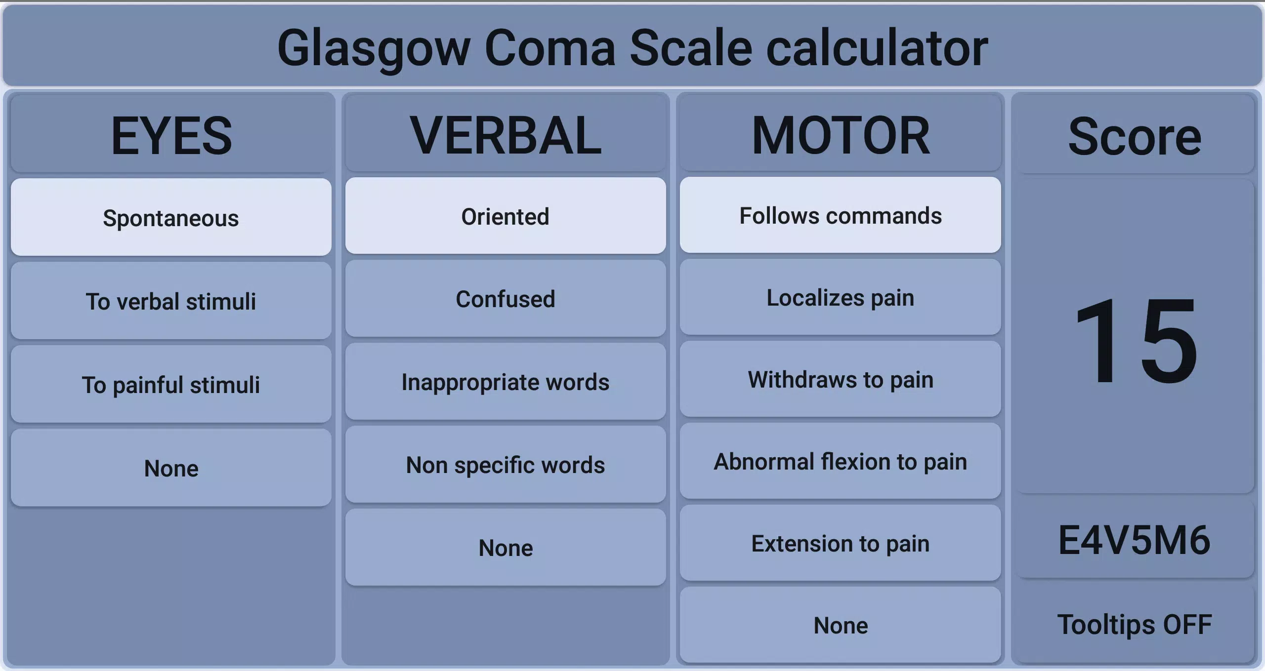 Glasgow Coma Scale Screenshot7