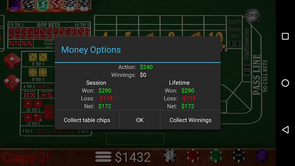 Craps Trainer Screenshot2