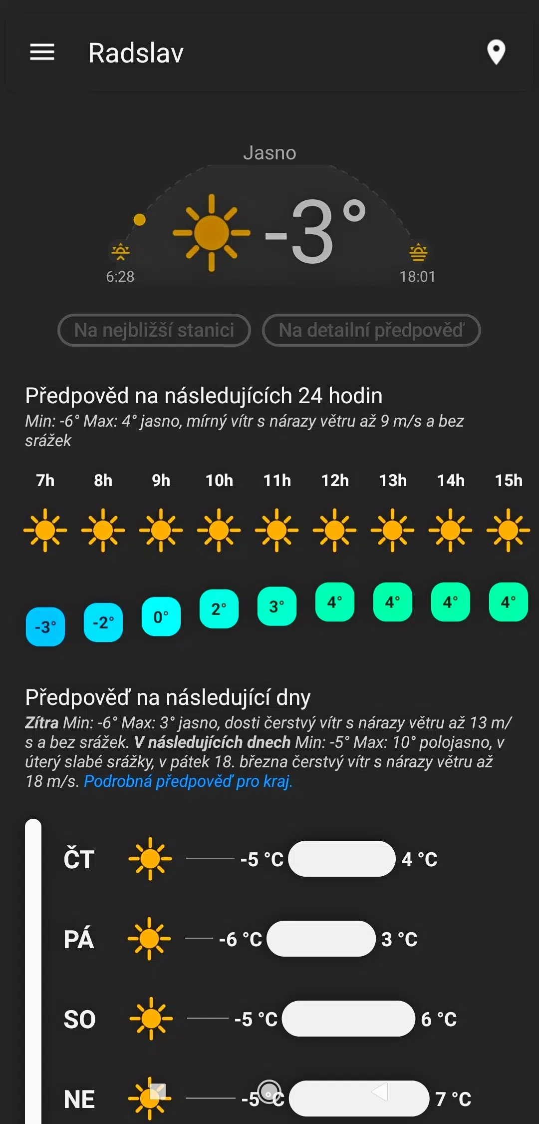 Počasí Meteo Screenshot1
