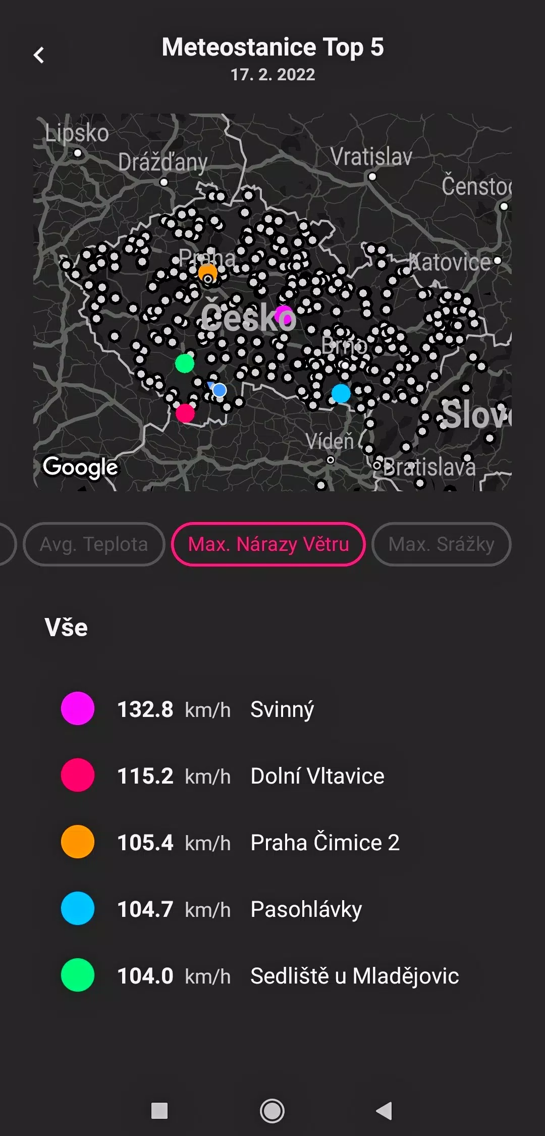 Počasí Meteo Screenshot7