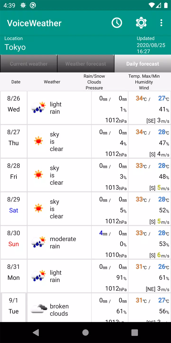 VoiceWeather Screenshot2