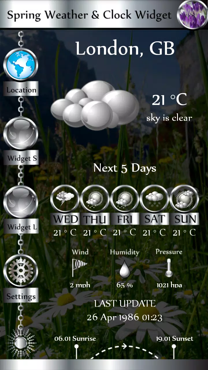 Spring Weather & Clock Widget Screenshot2