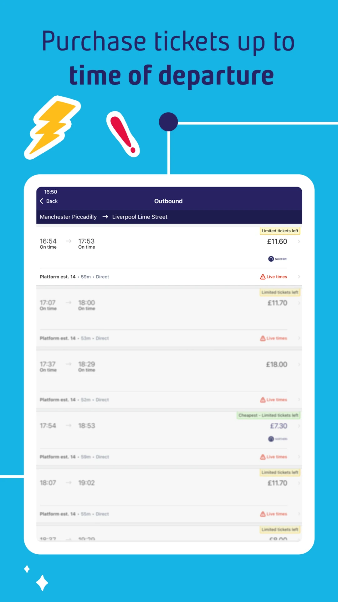 Northern train tickets & times Screenshot14