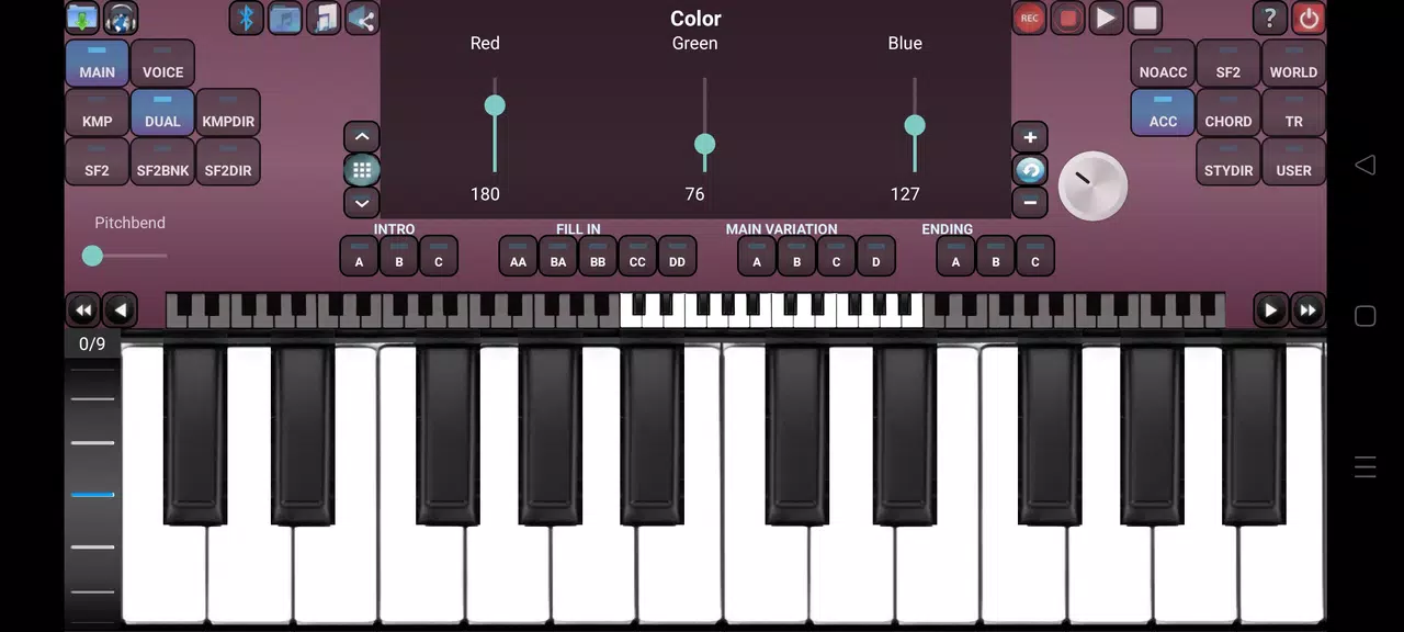 Arranger Keyboard Screenshot2