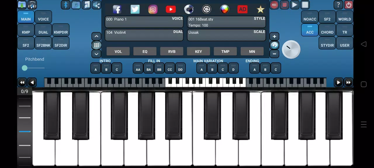 Arranger Keyboard Screenshot1