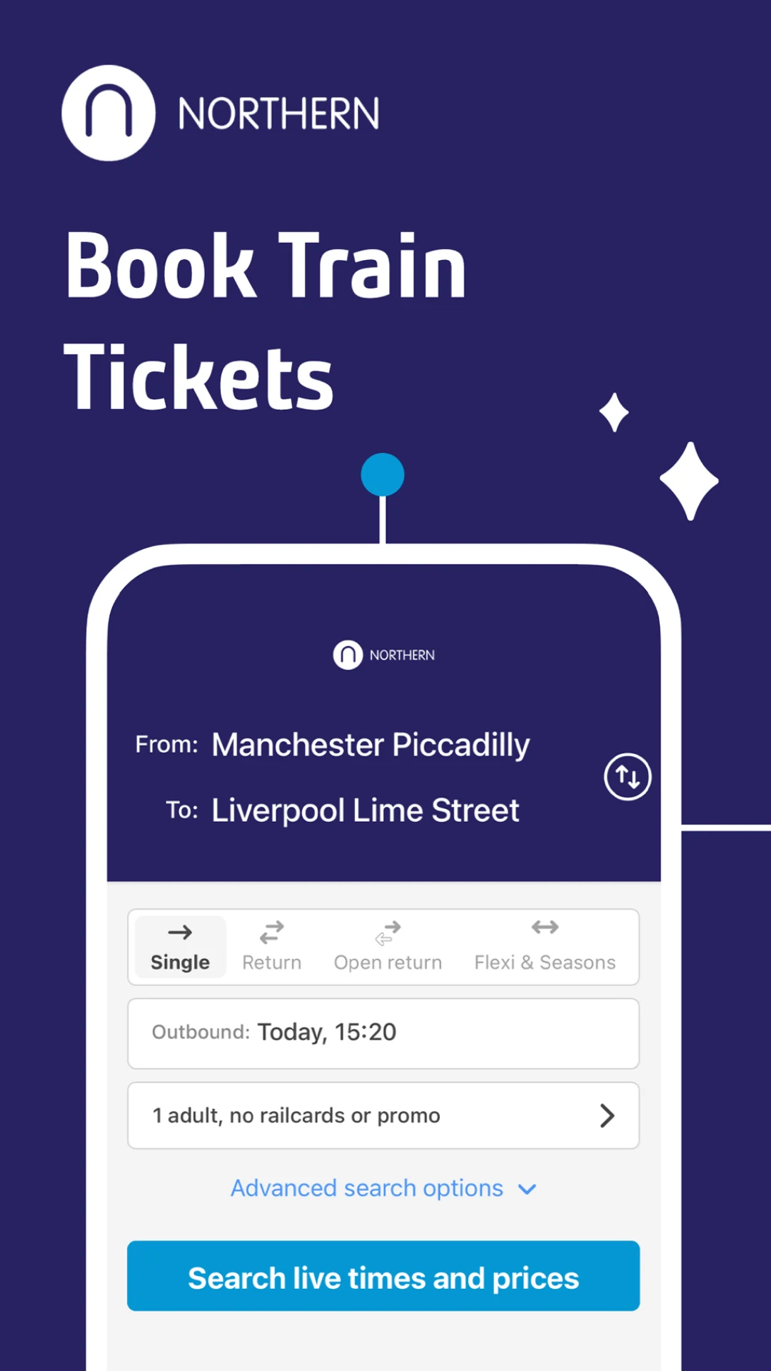 Northern train tickets & times Screenshot1