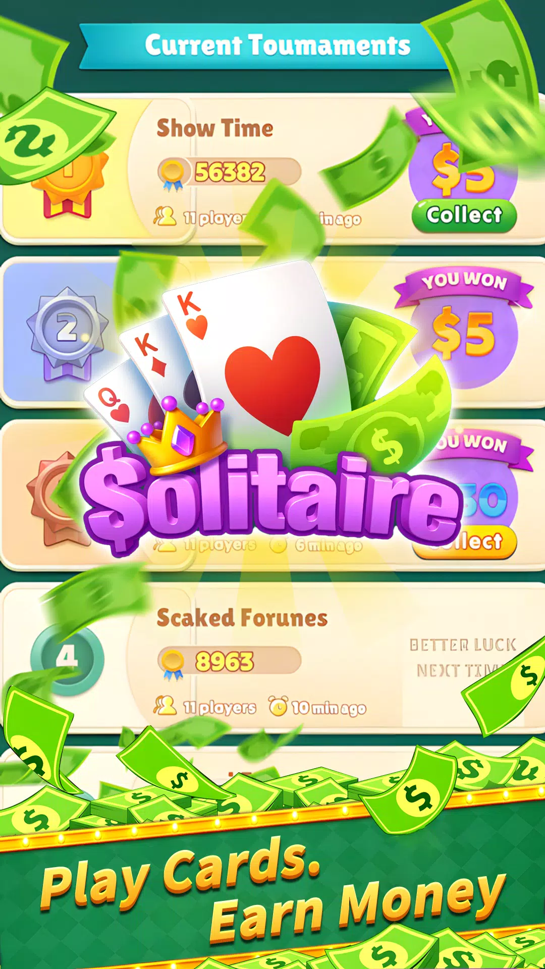 Solitaire Clash:Win Real Money Screenshot1
