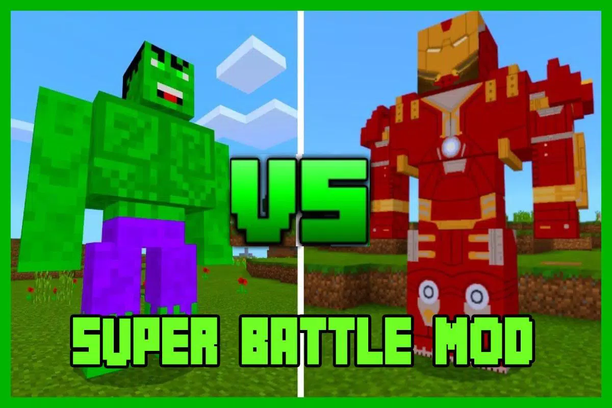 HuIk Mod in MCPE + Incredible Superheroes Skins PE Screenshot2