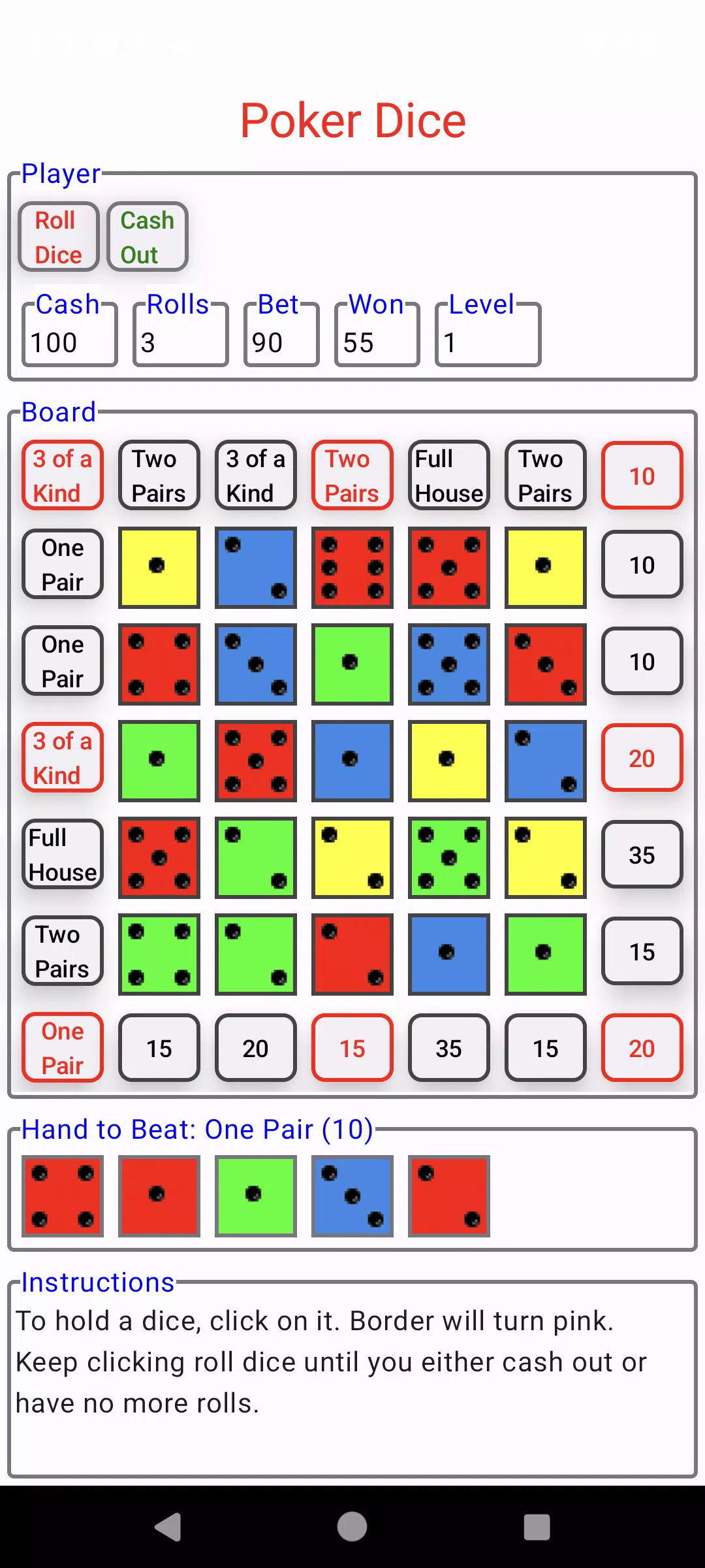 Poker Dice Screenshot3