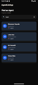 AgentListApp Screenshot2