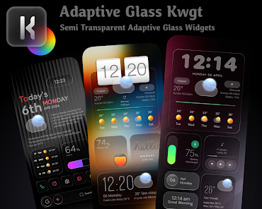 Adaptive Glass KWGT Screenshot2