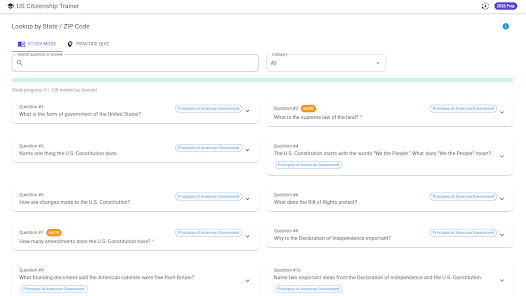 US Citizenship Trainer Screenshot8