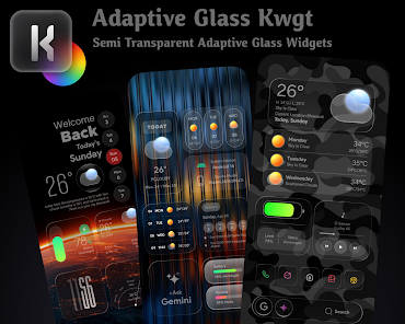 Adaptive Glass KWGT Screenshot4