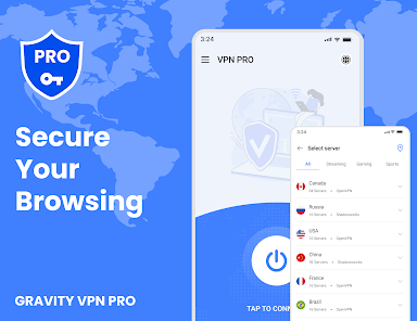 Gravity VPN Pro・Secure & Fast Screenshot1