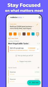 meBetter: Goals, Focus, Timer Screenshot1