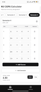 NU CGPA Calculator Screenshot6