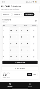 NU CGPA Calculator Screenshot5