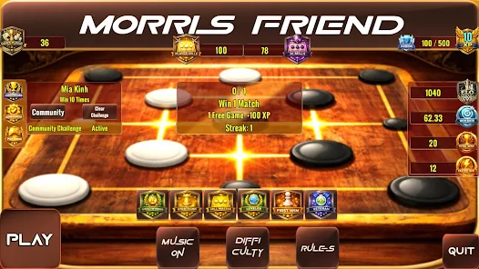 Nine Men’s Morris – Board Game Screenshot1