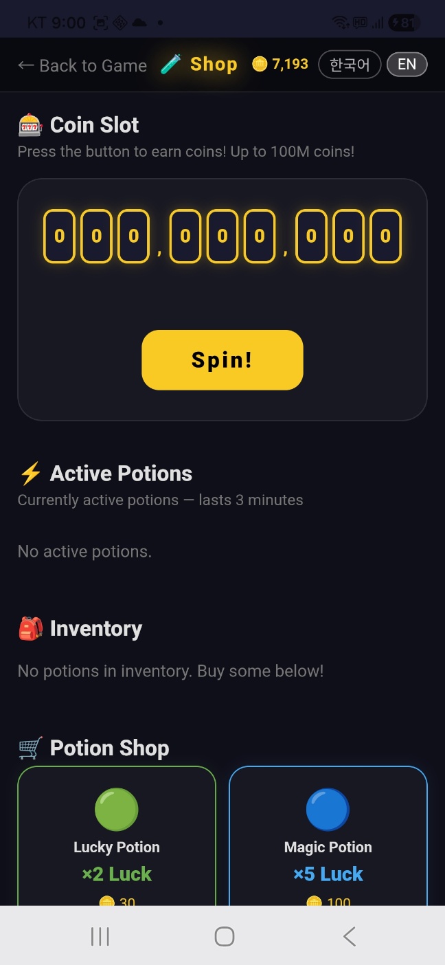 lucky RNG Screenshot6