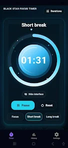 Black Star Focus Timer Screenshot4