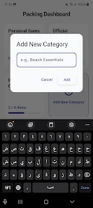 Packing Checklist Screenshot1