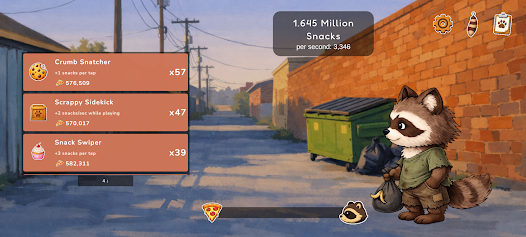 Hungry Raccoon Clicker: Idle Screenshot1